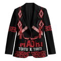 Toitu Te Tiriti Waitangi Blazer Black Wharenui House - Aussie Hoodie