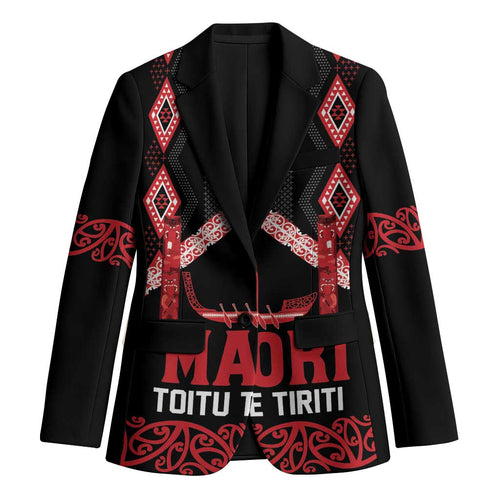 Toitu Te Tiriti Waitangi Blazer Black Wharenui House - Aussie Hoodie