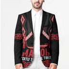 Toitu Te Tiriti Waitangi Blazer Black Wharenui House - Aussie Hoodie
