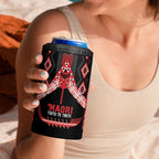 Toitu Te Tiriti Waitangi 4 in 1 Can Cooler Tumbler Black Wharenui House - Aussie Hoodie