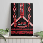 Toitu Te Tiriti Waitangi Canvas Wall Art Black Wharenui House - Aussie Hoodie