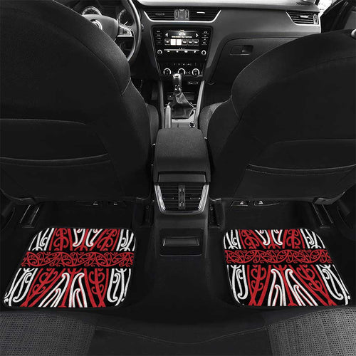 Toitu Te Tiriti Waitangi Car Mats Black Wharenui House - Aussie Hoodie