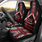 Toitu Te Tiriti Waitangi Car Seat Cover Black Wharenui House - Aussie Hoodie