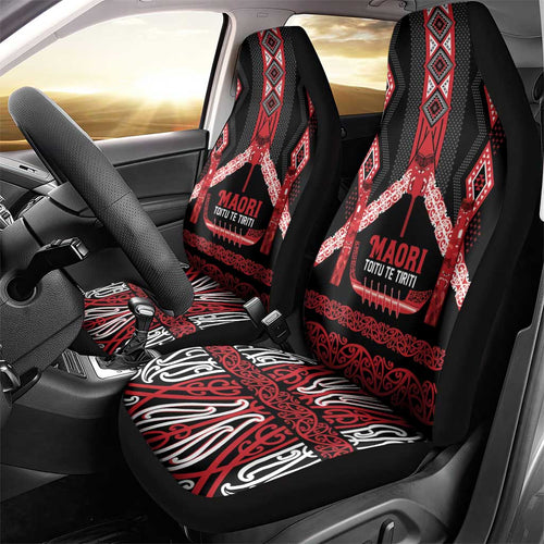 Toitu Te Tiriti Waitangi Car Seat Cover Black Wharenui House - Aussie Hoodie