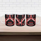 Toitu Te Tiriti Waitangi Ceramic Mug Black Wharenui House - Aussie Hoodie