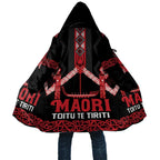 Toitu Te Tiriti Waitangi Cloak Black Wharenui House - Aussie Hoodie