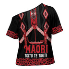 Toitu Te Tiriti Waitangi Cross Shoulder Shirt Black Wharenui House - Aussie Hoodie