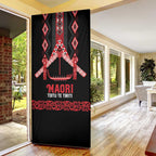 Toitu Te Tiriti Waitangi Door Cover Black Wharenui House - Aussie Hoodie