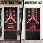 Toitu Te Tiriti Waitangi Door Cover Black Wharenui House - Aussie Hoodie