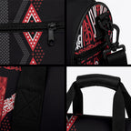 Toitu Te Tiriti Waitangi Duffle Bag Black Wharenui House
