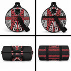 Toitu Te Tiriti Waitangi Duffle Bag Black Wharenui House