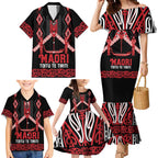 Toitu Te Tiriti Waitangi Family Matching Mermaid Dress and Hawaiian Shirt Black Wharenui House - Aussie Hoodie