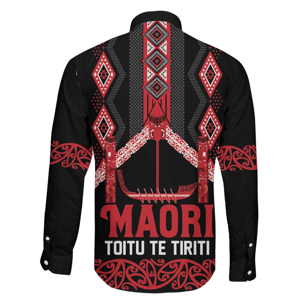 Toitu Te Tiriti Waitangi Family Matching Off Shoulder Short Dress and Hawaiian Shirt Black Wharenui House - Aussie Hoodie