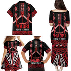 Toitu Te Tiriti Waitangi Family Matching Puletasi and Hawaiian Shirt Black Wharenui House - Aussie Hoodie