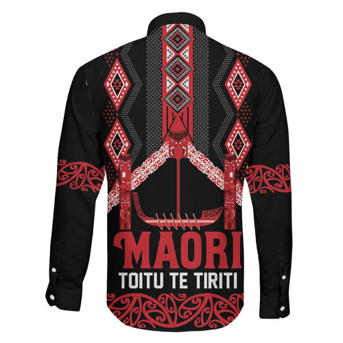 Toitu Te Tiriti Waitangi Family Matching Short Sleeve Bodycon Dress and Hawaiian Shirt Black Wharenui House - Aussie Hoodie