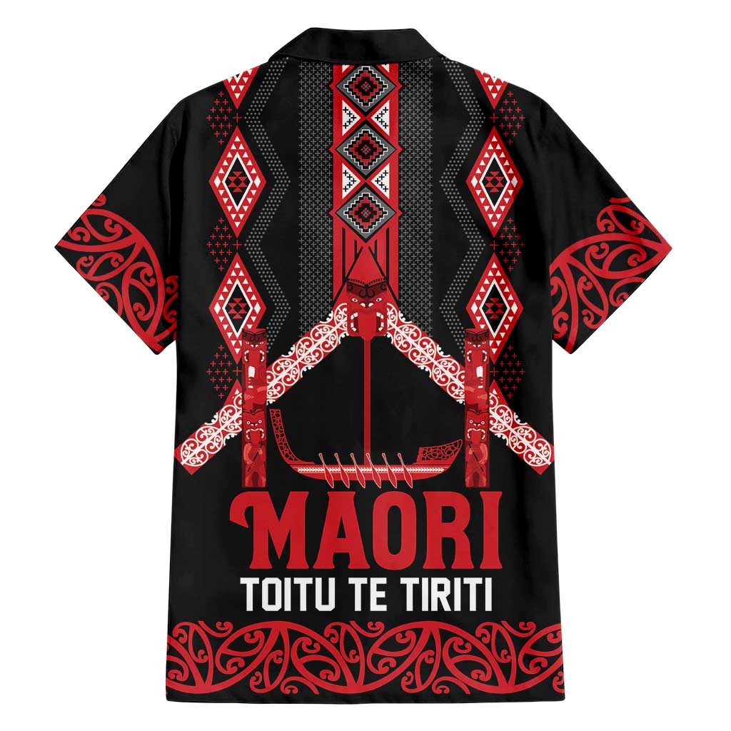 Toitu Te Tiriti Waitangi Family Matching Summer Maxi Dress and Hawaiian Shirt Black Wharenui House - Aussie Hoodie