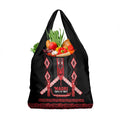 Toitu Te Tiriti Waitangi Grocery Bag Black Wharenui House - Aussie Hoodie