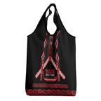 Toitu Te Tiriti Waitangi Grocery Bag Black Wharenui House - Aussie Hoodie