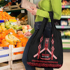 Toitu Te Tiriti Waitangi Grocery Bag Black Wharenui House - Aussie Hoodie