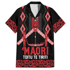 Toitu Te Tiriti Waitangi Hawaiian Shirt Black Wharenui House - Aussie Hoodie