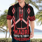 Toitu Te Tiriti Waitangi Hawaiian Shirt Black Wharenui House - Aussie Hoodie
