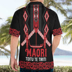 Toitu Te Tiriti Waitangi Hawaiian Shirt Black Wharenui House - Aussie Hoodie