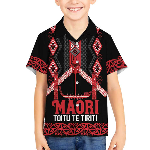 Toitu Te Tiriti Waitangi Hawaiian Shirt Black Wharenui House - Aussie Hoodie