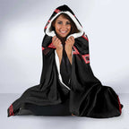 Toitu Te Tiriti Waitangi Hooded Blanket Black Wharenui House - Aussie Hoodie