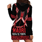 Toitu Te Tiriti Waitangi Hoodie Dress Black Wharenui House - Aussie Hoodie