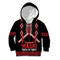 Toitu Te Tiriti Waitangi Kid Hoodie Black Wharenui House - Aussie Hoodie