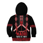 Toitu Te Tiriti Waitangi Kid Hoodie Black Wharenui House - Aussie Hoodie