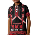 Toitu Te Tiriti Waitangi Kid Polo Shirt Black Wharenui House - Aussie Hoodie