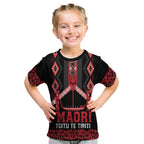Toitu Te Tiriti Waitangi Kid T Shirt Black Wharenui House - Aussie Hoodie