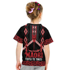 Toitu Te Tiriti Waitangi Kid T Shirt Black Wharenui House - Aussie Hoodie