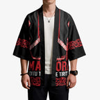 Toitu Te Tiriti Waitangi Kimono Black Wharenui House - Aussie Hoodie