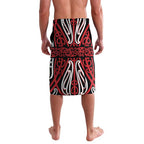 Toitu Te Tiriti Waitangi Lavalava Black Wharenui House - Aussie Hoodie