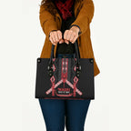 Toitu Te Tiriti Waitangi Leather Bag Black Wharenui House - Aussie Hoodie