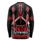 Toitu Te Tiriti Waitangi Long Sleeve Shirt Black Wharenui House - Aussie Hoodie
