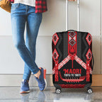 Toitu Te Tiriti Waitangi Luggage Cover Black Wharenui House - Aussie Hoodie
