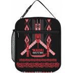 Toitu Te Tiriti Waitangi Lunch Bag Black Wharenui House