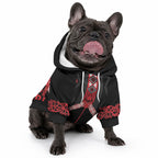 Toitu Te Tiriti Waitangi Pet Hoodie Black Wharenui House