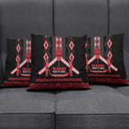 Toitu Te Tiriti Waitangi Pillow Cover Black Wharenui House - Aussie Hoodie