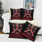 Toitu Te Tiriti Waitangi Pillow Cover Black Wharenui House - Aussie Hoodie