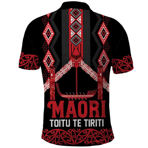 Toitu Te Tiriti Waitangi Polo Shirt Black Wharenui House - Aussie Hoodie