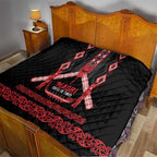 Toitu Te Tiriti Waitangi Quilt Black Wharenui House - Aussie Hoodie