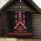 Toitu Te Tiriti Waitangi Quilt Black Wharenui House - Aussie Hoodie