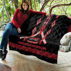 Toitu Te Tiriti Waitangi Quilt Black Wharenui House - Aussie Hoodie