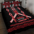 Toitu Te Tiriti Waitangi Quilt Bed Set Black Wharenui House - Aussie Hoodie