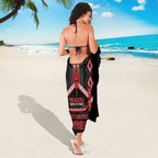 Toitu Te Tiriti Waitangi Sarong Black Wharenui House - Aussie Hoodie