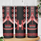 Toitu Te Tiriti Waitangi Skinny Tumbler Black Wharenui House - Aussie Hoodie